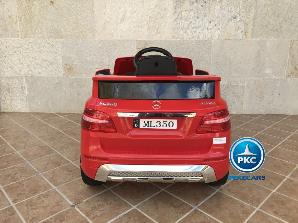 Coche electrico infantil Mercedes ML-350 Rojo vista trasera