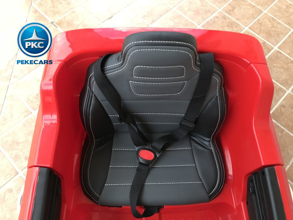 Coche electrico para niños Mercedes ML-350 Rojo asiento acolchado en piel