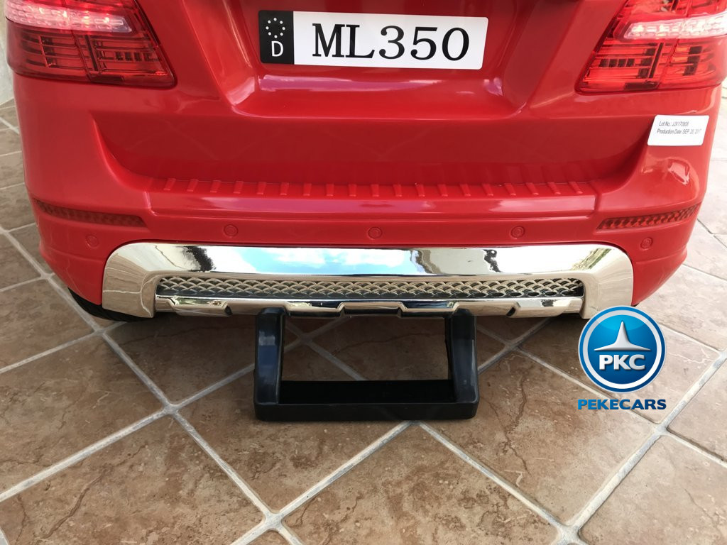 Coche electrico infantil Mercedes ML-350 Blanco asa de transporte