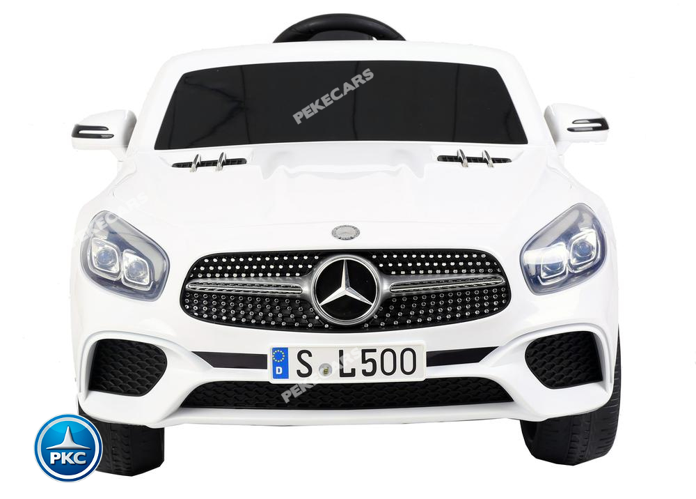 Coche electrico infantil Mercedes SL500 Blanco vista frontal