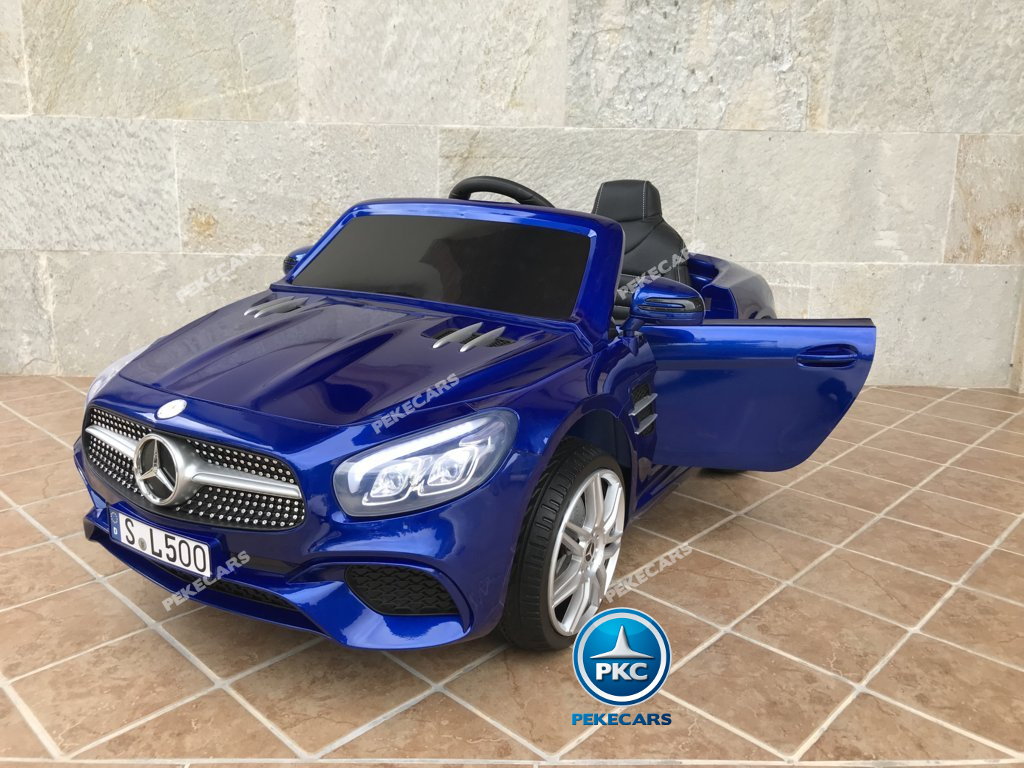 Coche electrico para niños Mercedes SL500 Azul Metalizado vista principal
