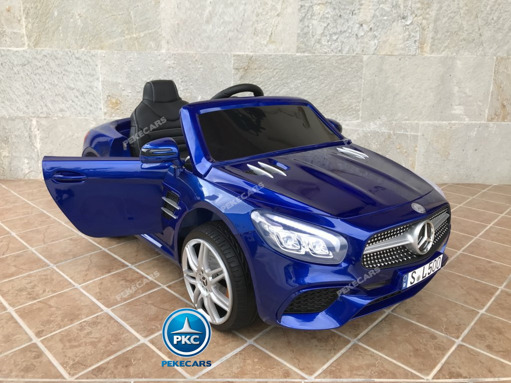 Coche electrico para niños Mercedes SL500 Azul Metalizado con apertura de puertas