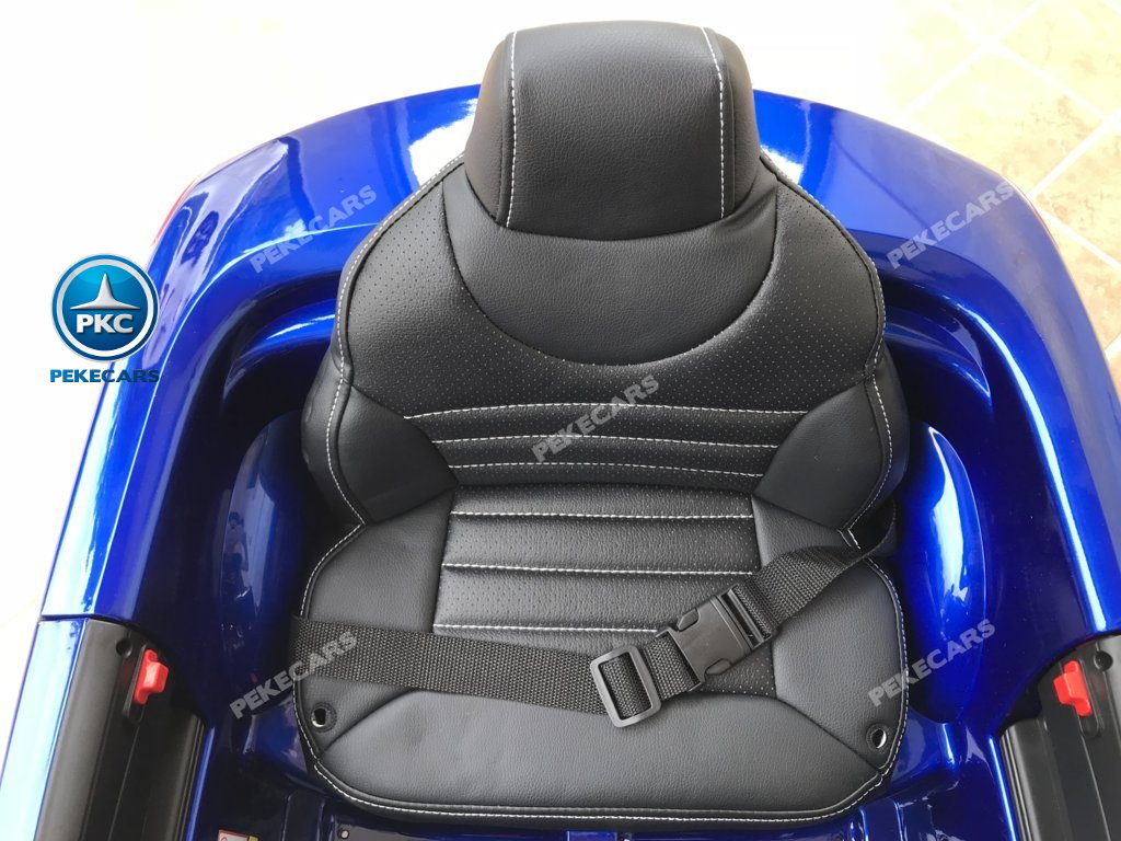Coche electrico para niños Mercedes SL500 Azul Metalizado asiento acolchado en piel