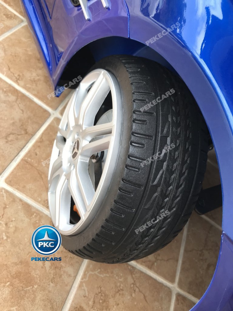 Coche electrico para niños Mercedes SL500 Azul Metalizado ruedas de caucho antipinchazos
