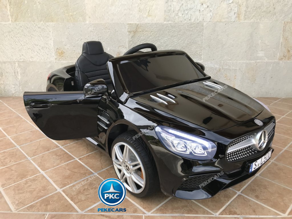 Coche electrico para niños Mercedes SL500 Negro Metalizado con apertura de puertas