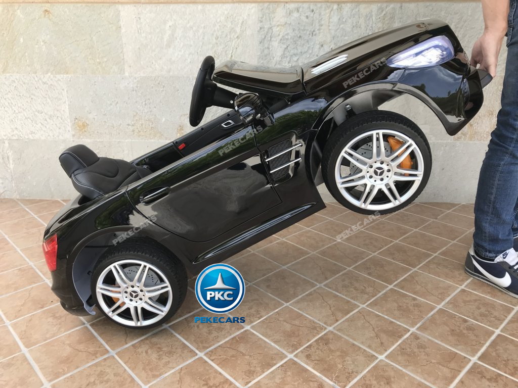 Coche electrico infantil Mercedes SL500 Negro Metalizado asa de transporte
