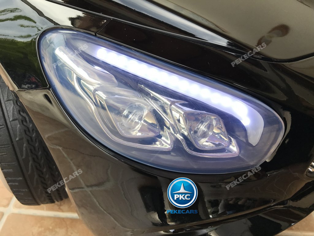 Coche electrico para niños Mercedes SL500 Negro Metalizado luces delanteras