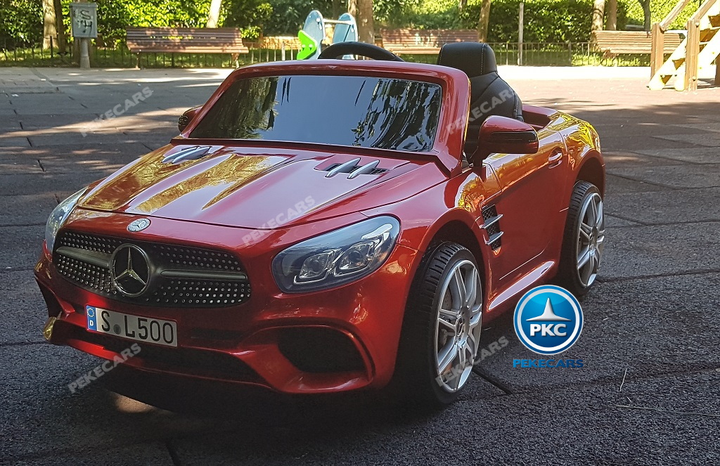 Coche electrico para niños Mercedes SL500 Rojo Metalizado vista principal