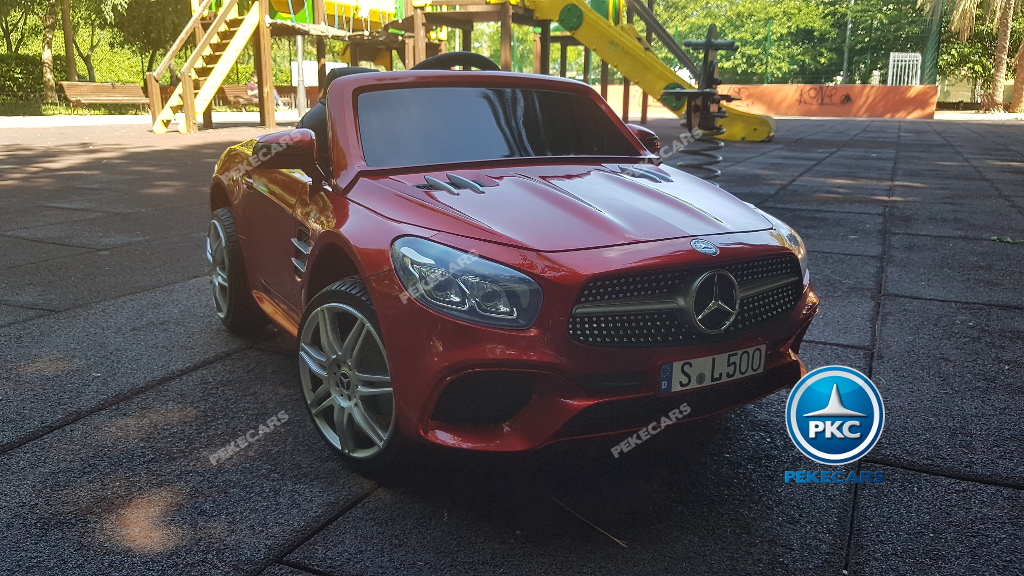 Coche electrico para niños Mercedes SL500 Rojo Metalizado con apertura de puertas
