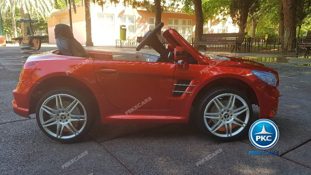 Coche electrico infantil Mercedes SL500 Rojo Metalizado lateral