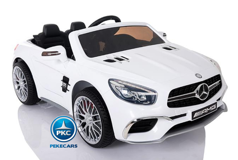 Coche electrico infantil Mercedes SL65 con MP4 Blanco