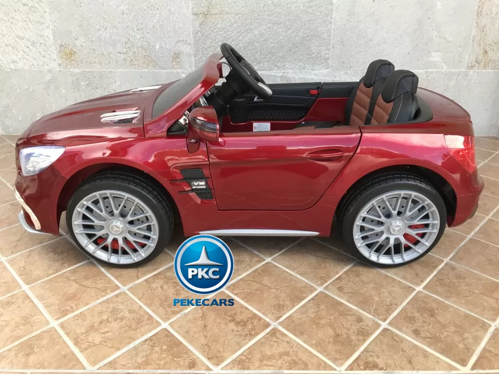 Coche electrico infantil Mercedes SL65 con MP4 Rojo Metalizado