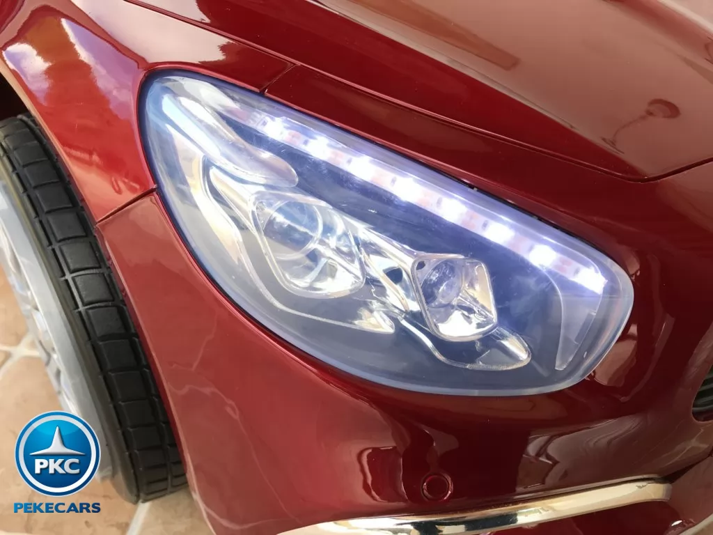 Coche electrico infantil Mercedes SL65 con MP4 Rojo Metalizado con luces frontales
