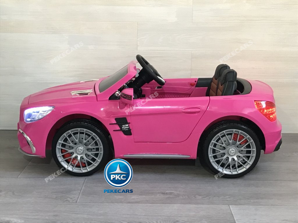 Coche electrico para niños Mercedes SL65 con MP4 Rosa