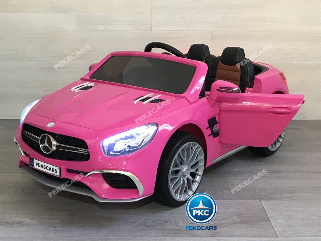 Coche electrico infantil Mercedes SL65 con MP4 Rosa