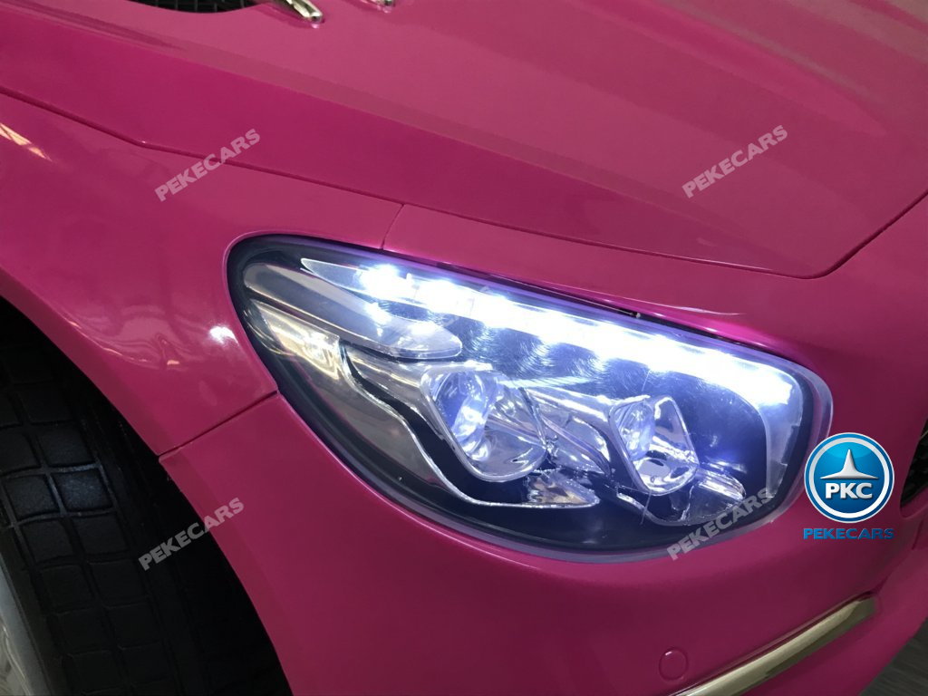Coche electrico para niños Mercedes SL65 con MP4 Rosa luces led delanteras