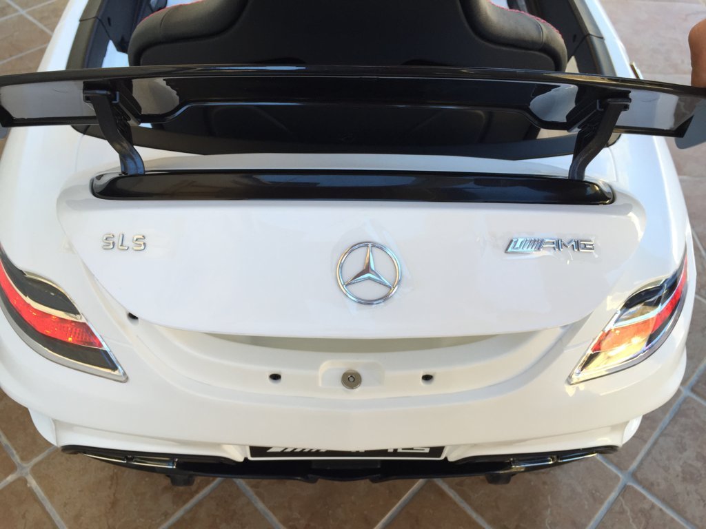 Mercedes deportivo SLS para niños blanco Pekecars