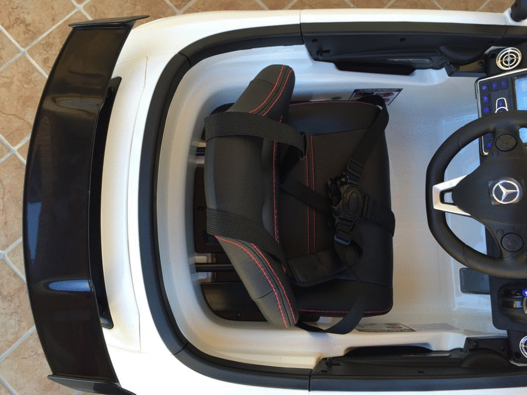 Mercedes SLS para niños blanco con asiento ajustable Pekecars