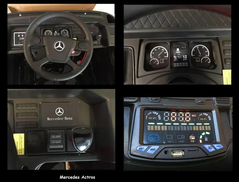 Camion Mercedes Actros Azul pintado detalles
