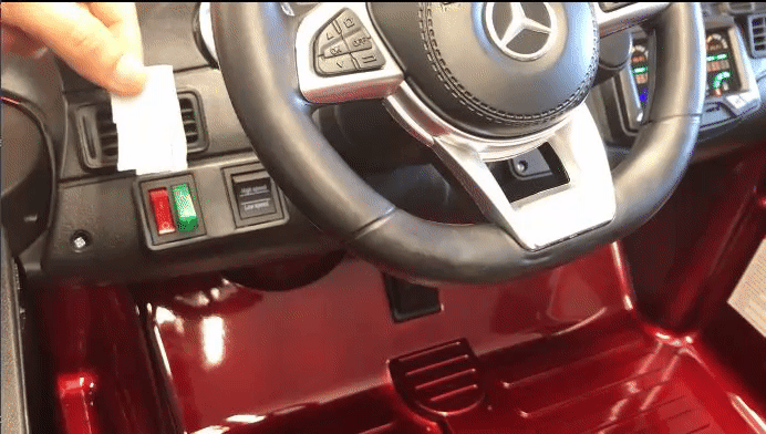 Coche electrico para niños Mercedes GLS63 Azul Metalizado con aire acondicionado