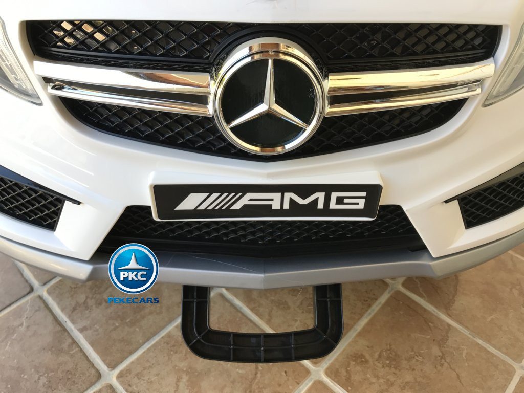 Coche electrico para niños mercedes a45 Blanco asa de transporte
