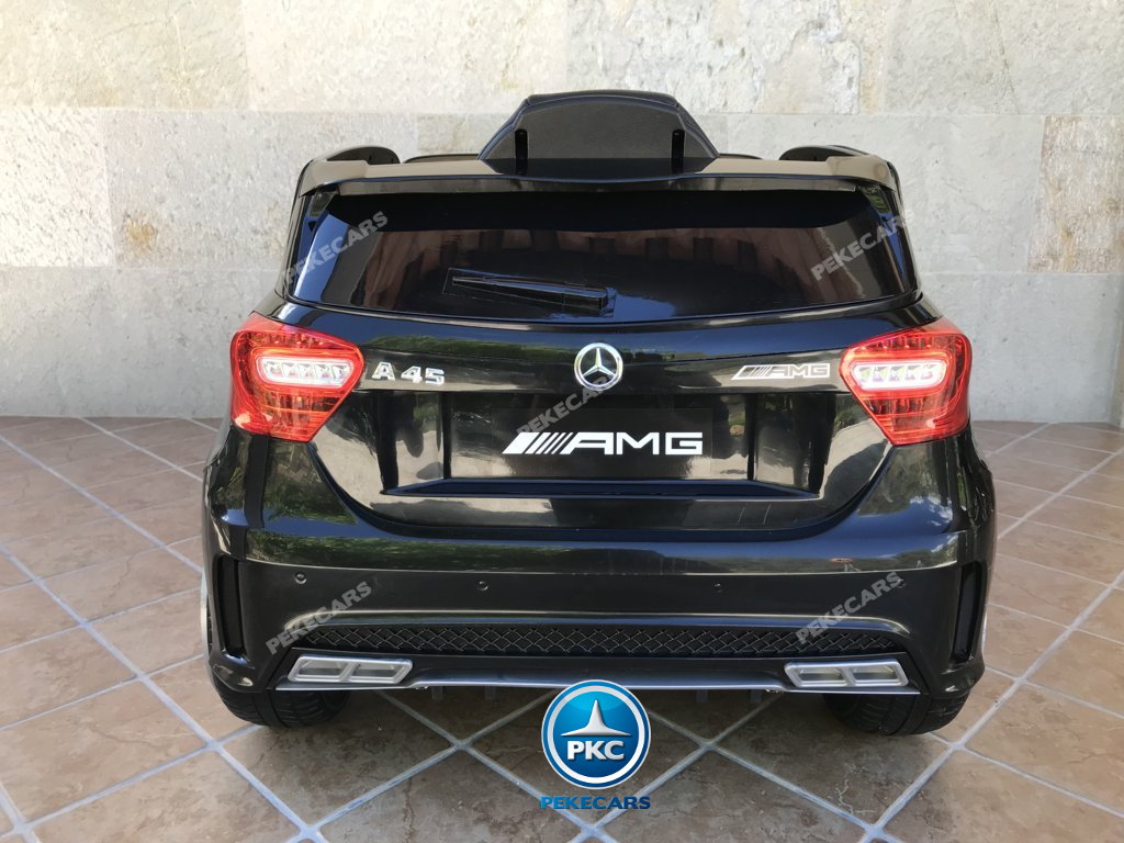 Coche electrico para niños mercedes a45 Negro vista trasera