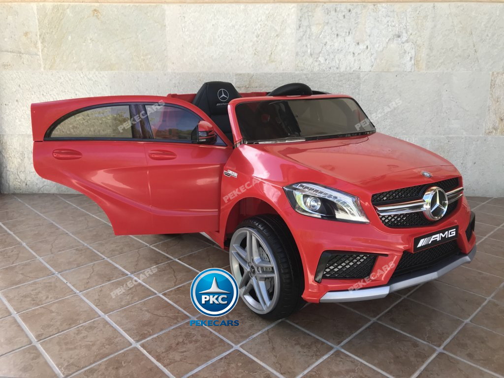Coche electrico para niños mercedes a45 Rojo con apertura de puertas