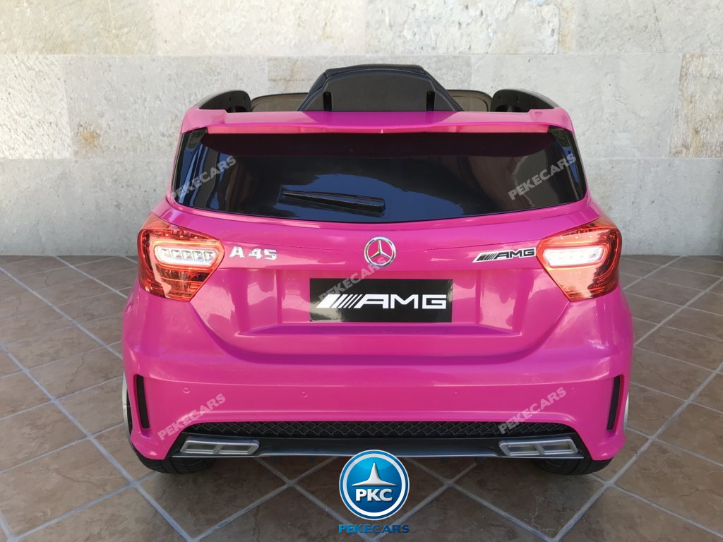 Coche electrico para niños mercedes a45 Rosa vista trasera