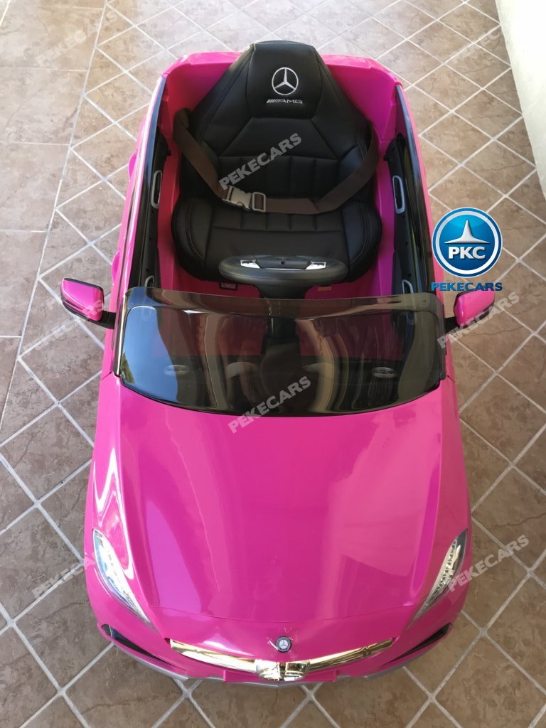Coche electrico para niños mercedes a45 Rosa visto desde arriba