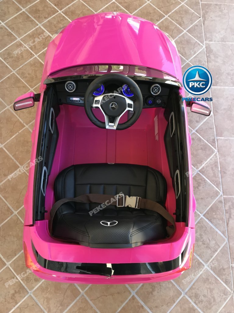 Coche electrico infantil mercedes a45 Rosa detalles