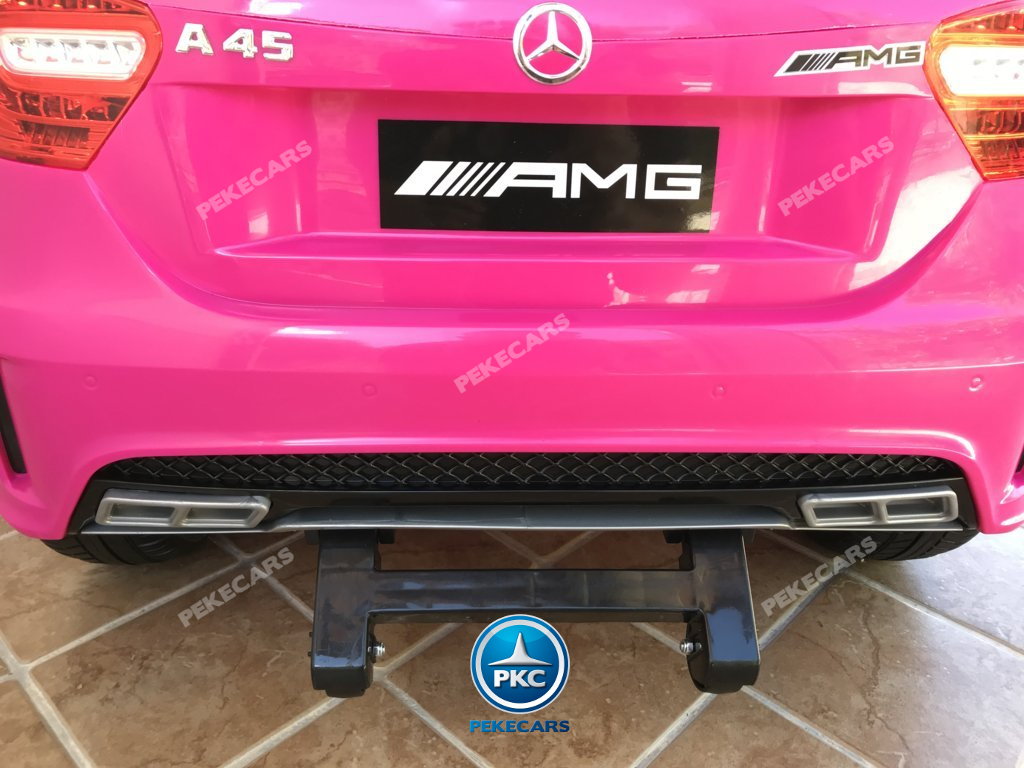 Coche electrico para niños mercedes a45 Rosa ruedines traseros