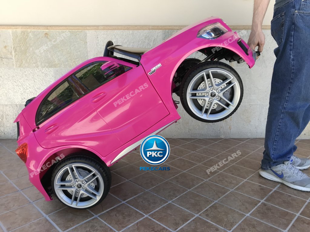 Coche electrico infantil mercedes a45 Rosa sistema stroller