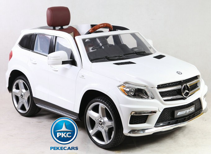 Coche electrico para niños Mercedes GL63 Version Superior Blanco con apertura de puertas