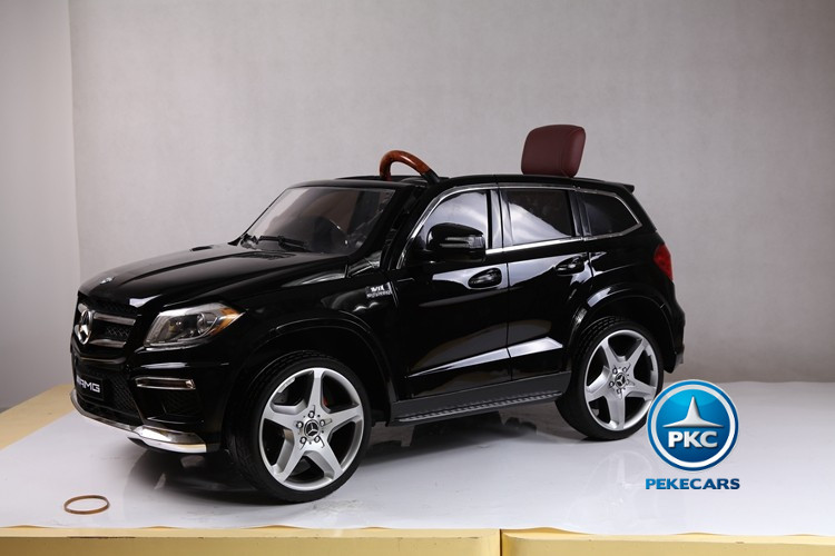 Mercedes GL63 Negro 12V 2.4G Versión Super Luxe perspectiva lateral