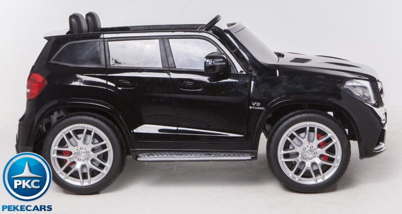 Coche electrico infantil Mercedes GLS63 Negro Metalizado lateral