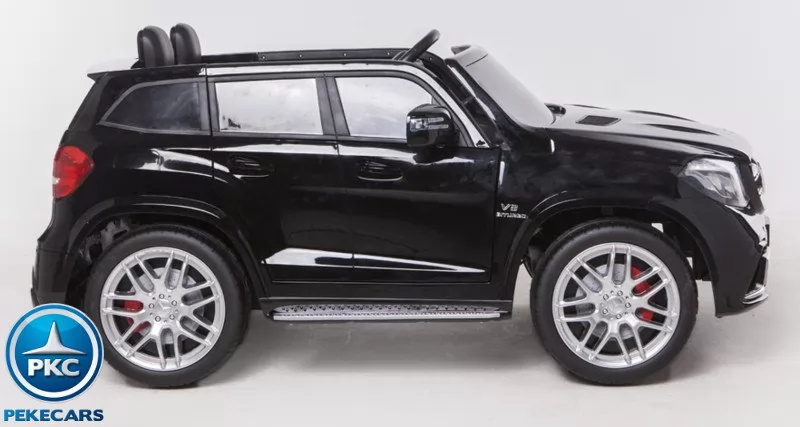 Coche electrico infantil Mercedes GLS63 Negro Metalizado lateral