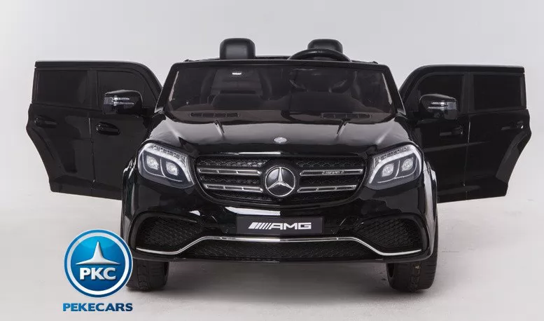 Coche electrico para niños Mercedes GLS63 Negro Metalizado vista frontal