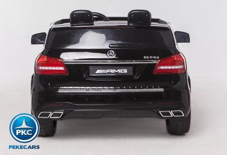 Coche electrico para niños Mercedes GLS63 Negro Metalizado vista trasera