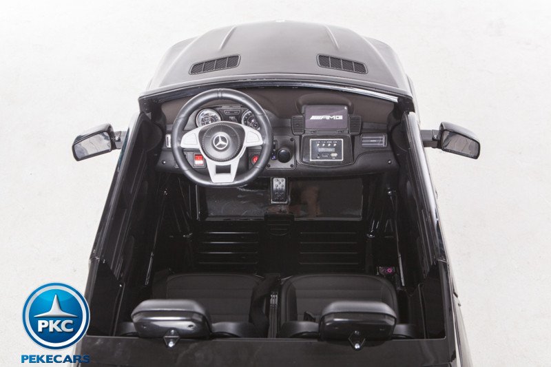 Coche electrico infantil Mercedes GLS63 Negro Metalizado interior