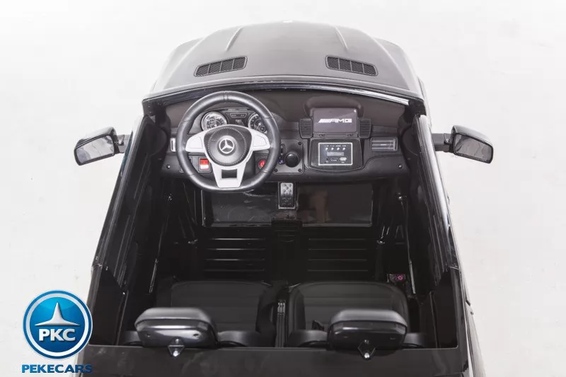Coche electrico infantil Mercedes GLS63 Negro Metalizado interior