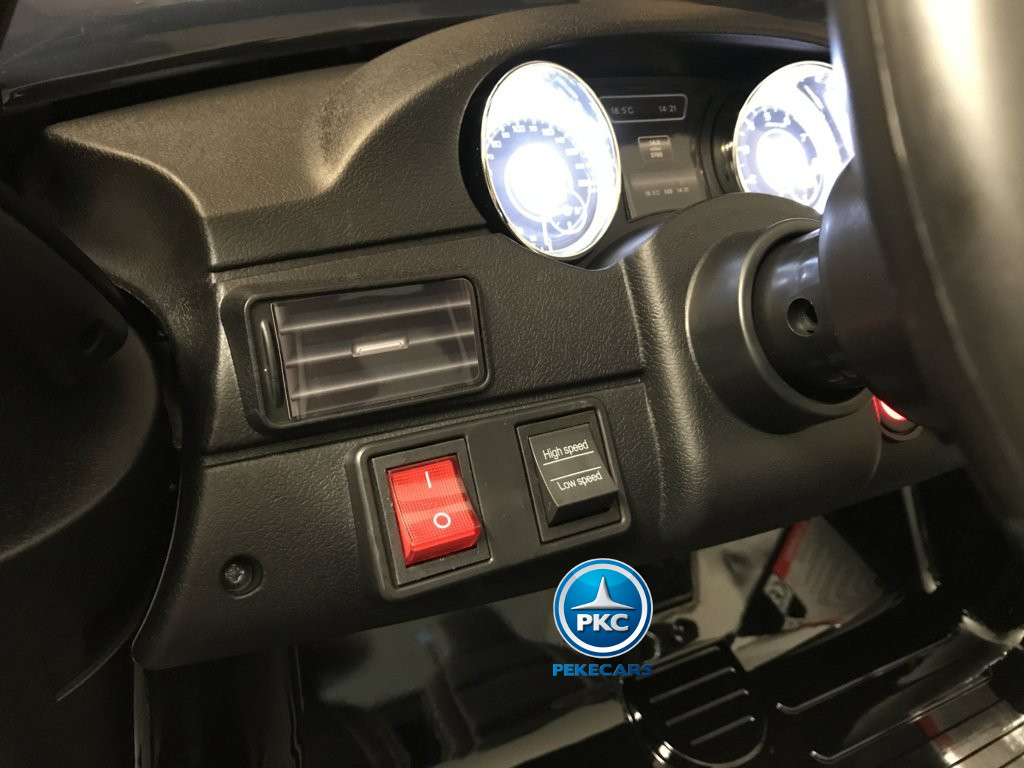 Coche electrico infantil Mercedes GLS63 Negro Metalizado boton de arranque