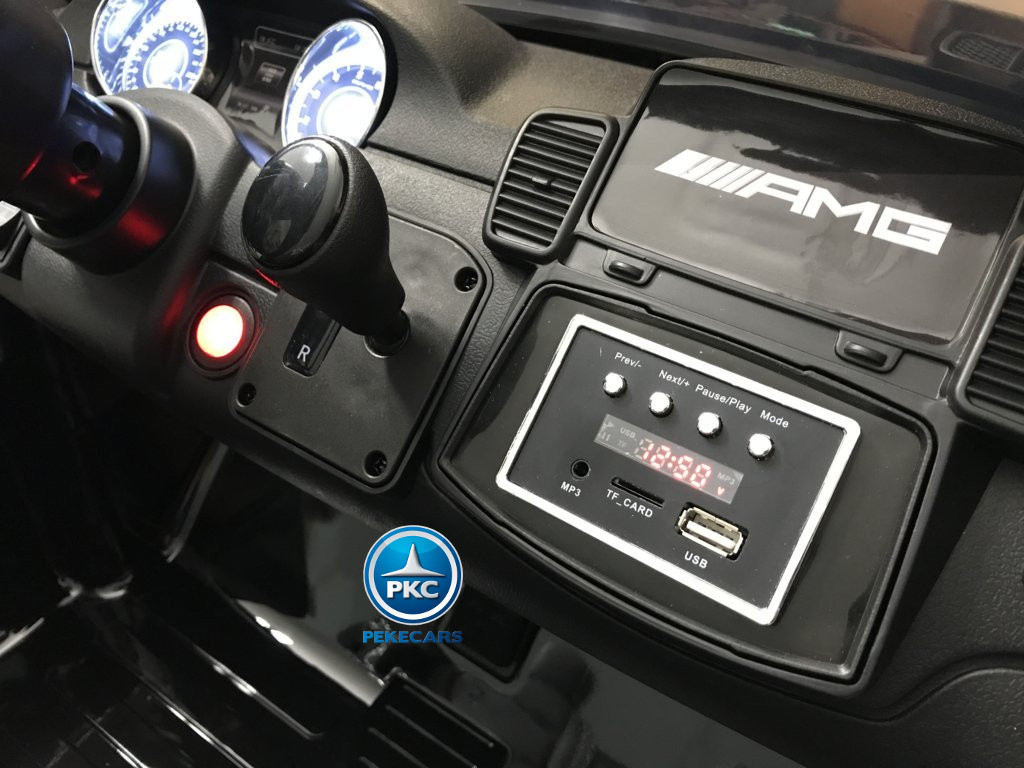 Coche electrico para niños Mercedes GLS63 Negro Metalizado conexion USB