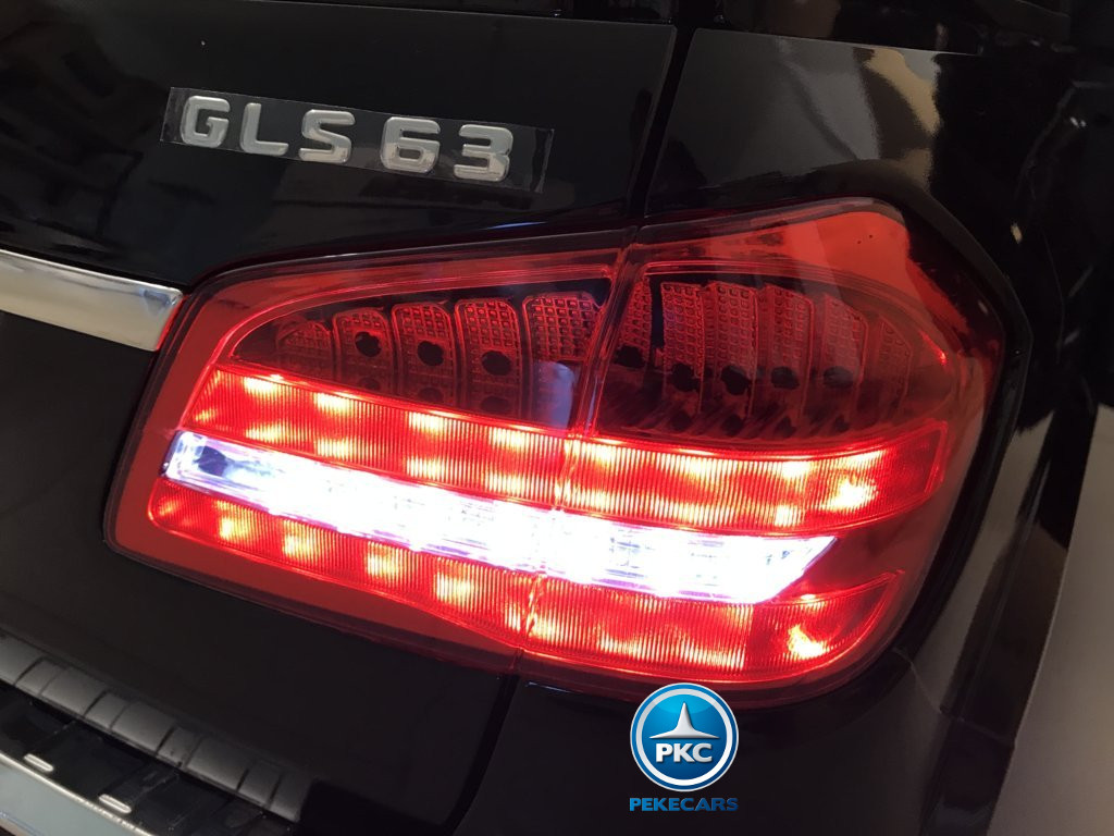 Coche electrico para niños Mercedes GLS63 Negro Metalizado luces traseras