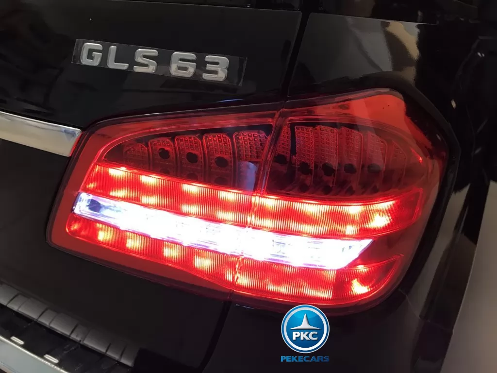 Coche electrico para niños Mercedes GLS63 Negro Metalizado luces traseras
