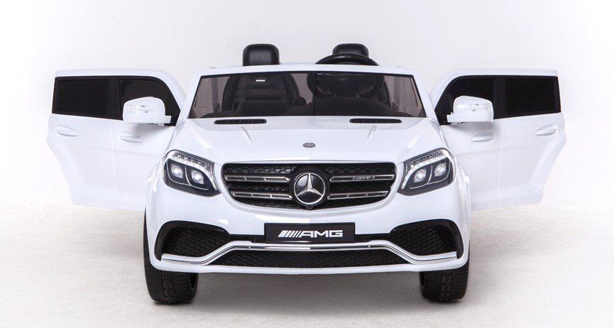 Coche electrico infantil Mercedes GLS63 Blanco apertura de puertas
