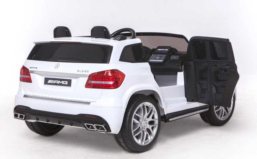 Coche electrico infantil Mercedes GLS63 Blanco con apertura de puertas