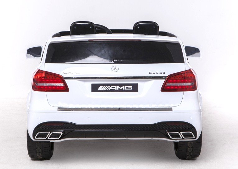 Coche electrico para niños Mercedes GLS63 Blanco vista trasera