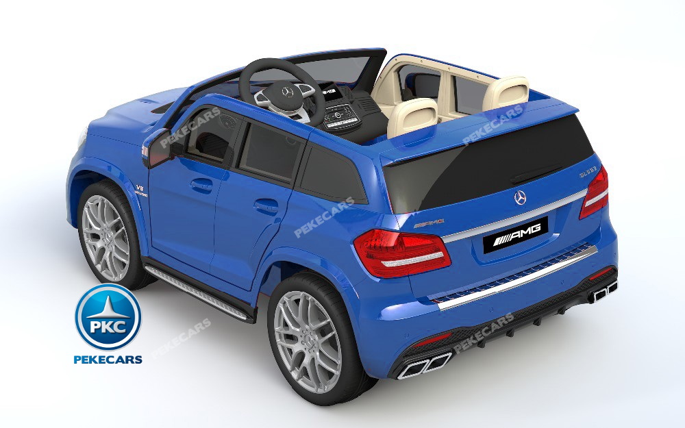 Coche electrico infantil Mercedes GLS63 Azul Metalizado con apertura de puertas