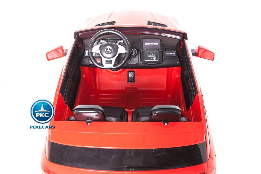 Coche electrico para niños Mercedes GLS63 Rojo detalles del interior