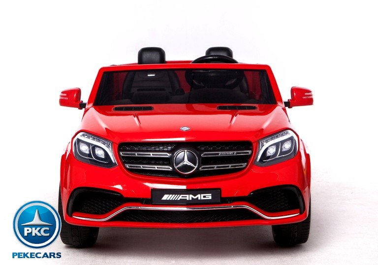 Coche electrico para niños Mercedes GLS63 Rojo vista frontal